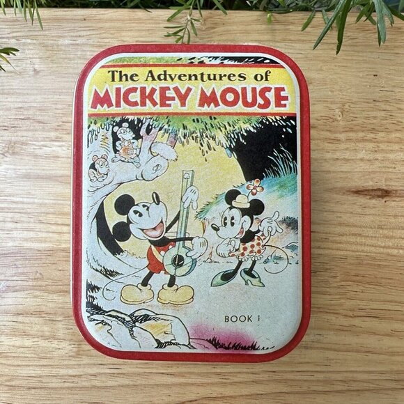 Vintage Disney‎ Adventures of Mickey Mouse Bristolware Tin Minnie Mouse 4" L - Picture 1 of 11